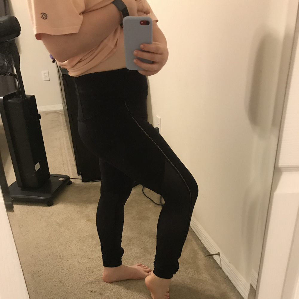 Lululemon Hi Rise Wunder Under Mesh Pants 8